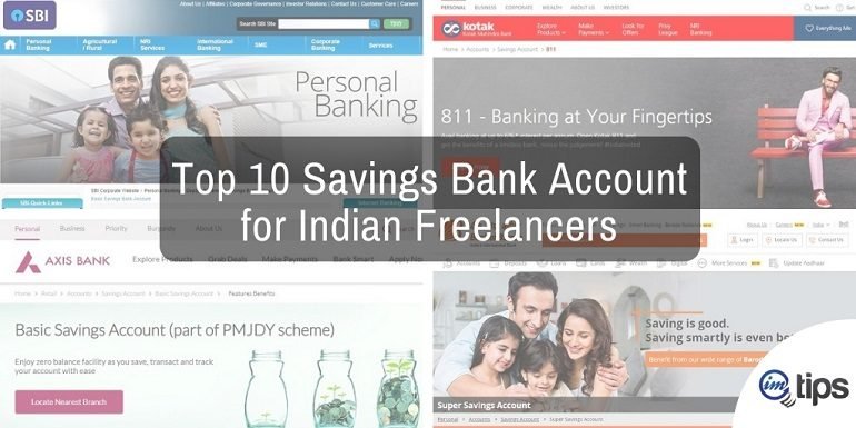 Top 10 Savings Bank Account for Indian Freelancers